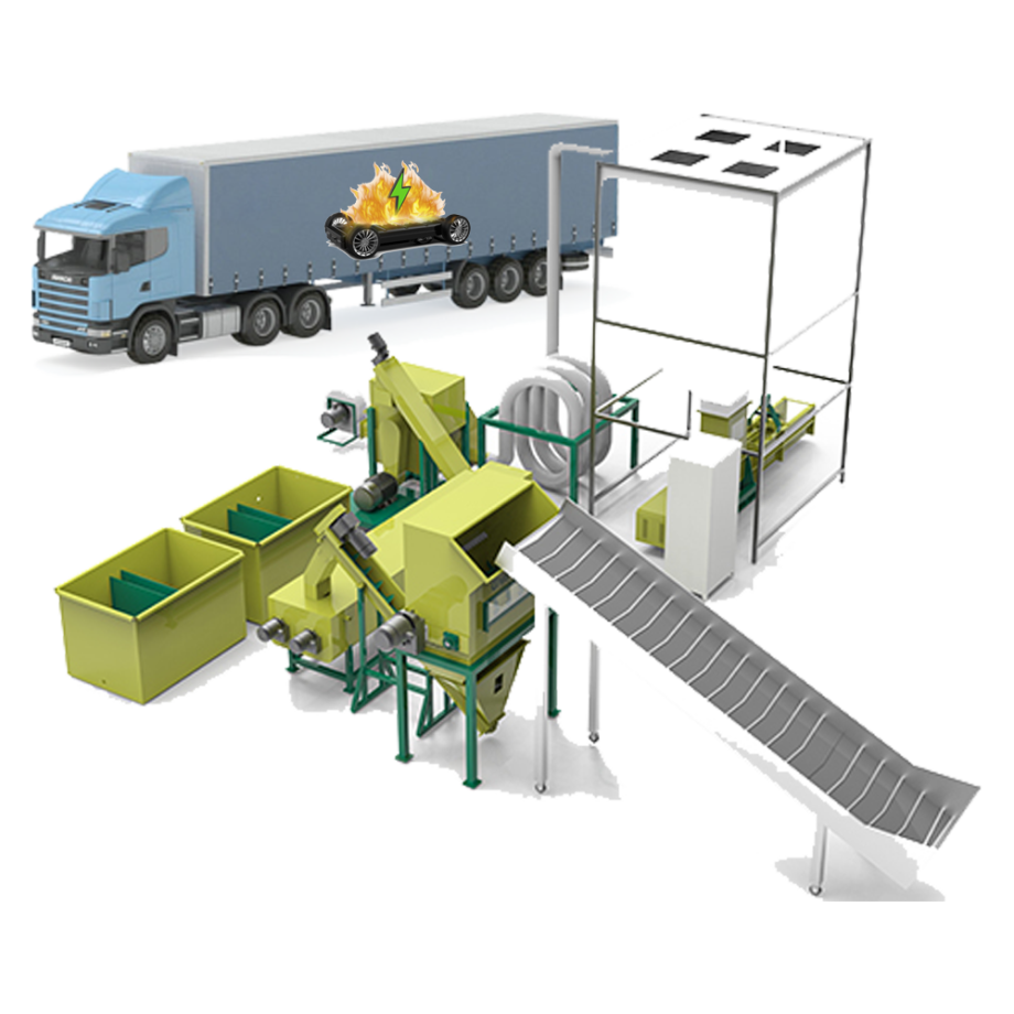 Transport et Recyclage Brulées LFP LifePo4 3T à 4T